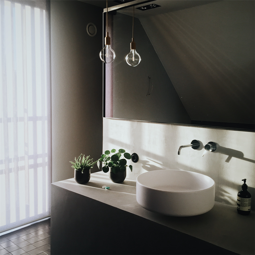 Great lighting is a low cost and simple bathroom design idea